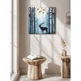 thumbnail image 5 of Wall Art Prints, Forest Elk Framed Canvas Prints for Bedroom Living Room Bathroom Office, Deer Birds Nature Tree Antlers Mountain Gallery Wrap Wall Art Poster for Gifts Home Decor 16"x16", 5 of 9
