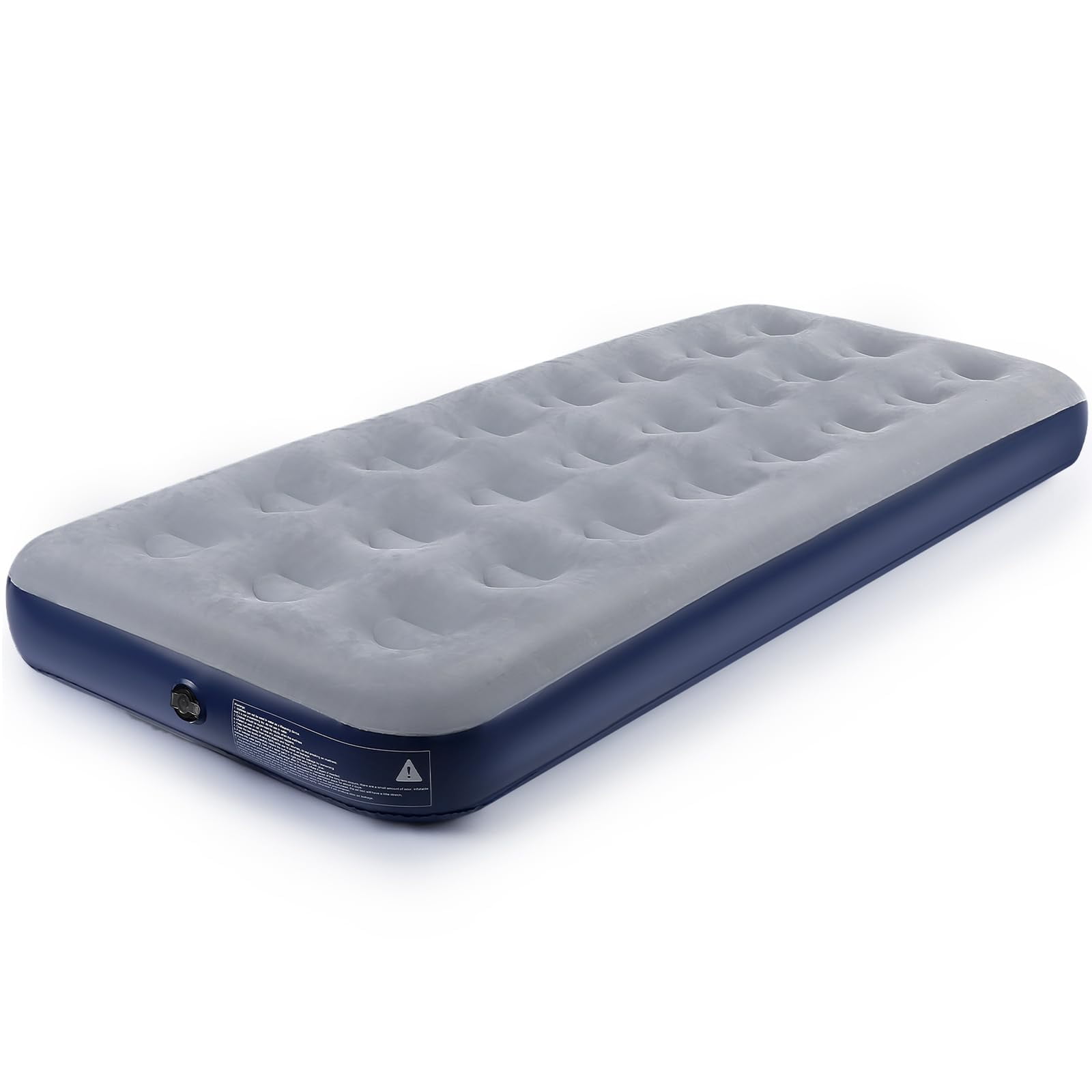 QDH Camping Air Mattress Inflatable Air Bed Flocked Surface Travel Bed Sleeping Pad Air Bed for Outdoor Camping Tent Guest Travelling
