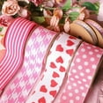 thumbnail image 2 of LaRibbons 2 1/2" Wired Ribbon | Hot Pink/White Stripe | 10 Yard Roll, 2 of 7