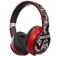 thumbnail image 2 of Injueey Auriculares inalámbricos Bluetooth 5.0 Graffiti Auriculares plegables para juegos deportivos para teléfonos móviles Cables de audio/vídeo negro rojo, 2 of 6