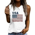 thumbnail image 2 of Goodtrade8 Summer Tank Tops for Women July 4th Sleeveless Shirts Pullover American Flag Casual Patriotic Sports Crew Neck Womens Shirts Outdoor, 2 of 4