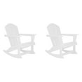 thumbnail image 2 of GARDEN Set of 2 - Plastic Outdoor Rocking Chairs for Patio Porch, White, 2 of 10