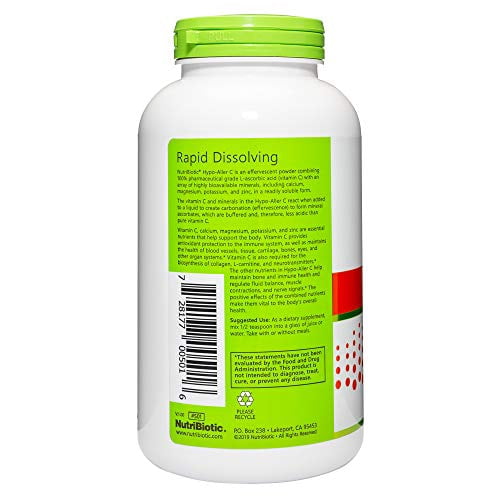 NutriBiotic Immunity, Hypo-Aller C Vitamin C with Calcium, Magnesium, Potassium & Zinc, 16 oz (454 g)