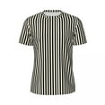 thumbnail image 4 of Vertical Striped T Shirt Men Black White Lines Gym T-Shirts Comfortable Beach Trendy Coo, 4 of 4
