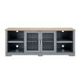 thumbnail image 6 of Modern Farmhouse Design Light Blue & Oak Finish 70''TV Console Cabinet Home Entertainment Stand, 6 of 10