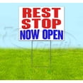 thumbnail image 1 of Rest Stop Now Open (18" x 24") Yard Sign, Includes Metal Step Stake, 1 of 6