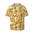 thumbnail image 3 of Goofa Daisies Flowers Printed Men's Casual Short-sleeved Shirt,Lightweight Breathable Button-down,Summer Casual men's top,Versatile Fashion shirt-, 3 of 7