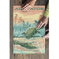 thumbnail image 3 of Alligator, Vintage Print Press (19x27 inches, Premium 500 Piece Jigsaw Puzzle for Adults and Family, Made in USA), 3 of 4