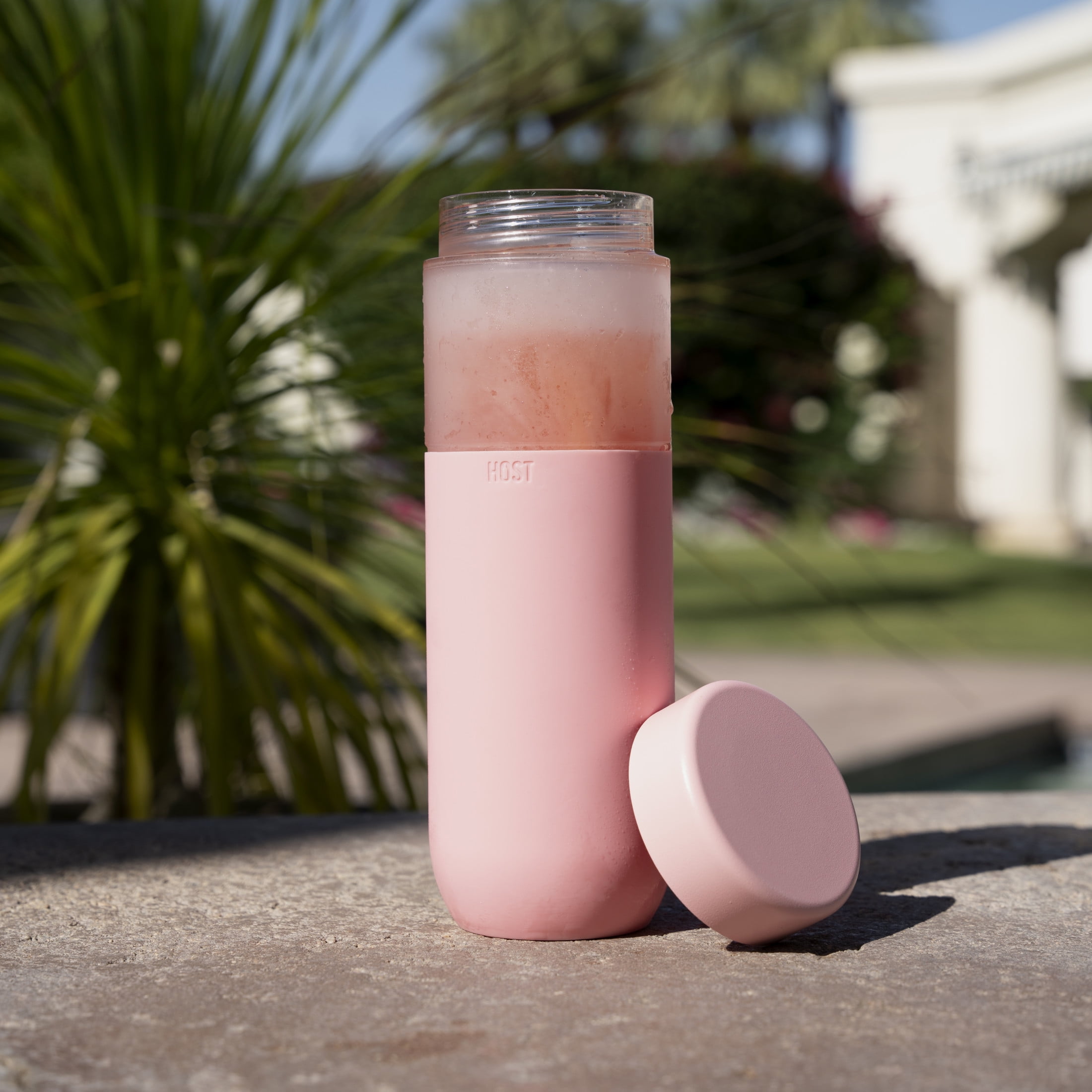 Host FREEZE Double Walled Water Bottle, Freezer Cooling Tumbler, 20oz Pink