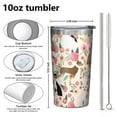 thumbnail image 4 of Chihuahua and Flower Florals 10oz Tumblers Stainless Steel Tumbler with Lid and Straw,Vacuum Insulated Double Wall Travel Tumbler Cups with Cleaning Brush for Coffee, Tea, 4 of 4