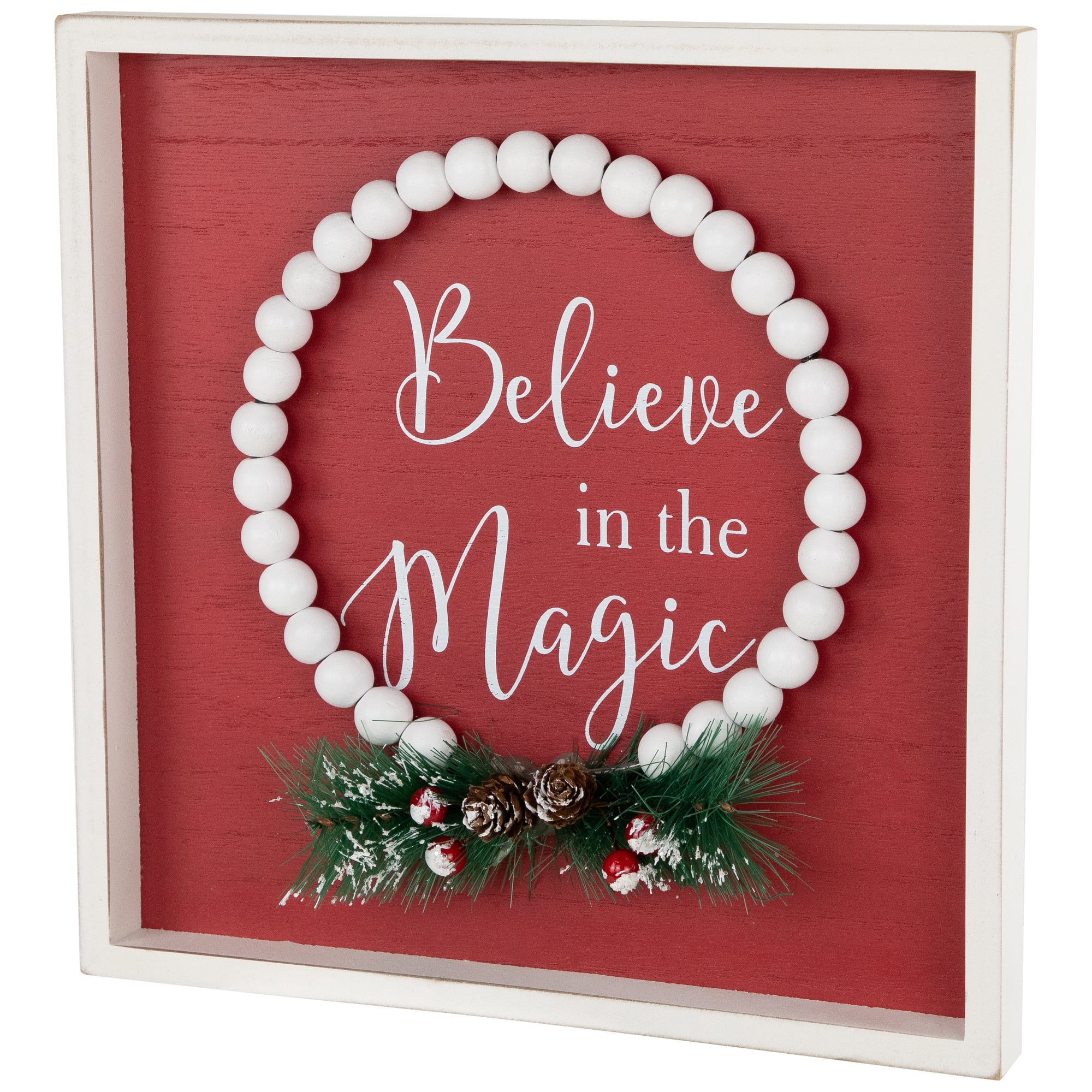 9" Framed "Believe In The Magic" Christmas Wall Sign