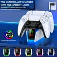 thumbnail image 3 of PS5 Controller Charger, ESYWEN Charging Station for PlayStation 5 Controller, Fast PS5 Charging Dock Station with LED Indicator, PS5 Accessories-White, 3 of 8