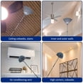 thumbnail image 2 of Extendable Double Head Spider Web Broom, 16.32 Inch Wide Brush Head Long Handle Duster for High Ceiling Home Garden Mall Dust Cleaning, 2 of 10
