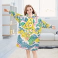 thumbnail image 5 of FORMRS Wearable Blanket Hoodie with Sleeves for Kids Cozy Flannel Sweatshirt, Yellow Mountains, 5 of 7