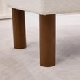 thumbnail image 4 of Oversized Modern Minimalist Bench, Armless Design, Wooden Frame, Ideal For Dining Room/bedroom/entryway,White, 4 of 11