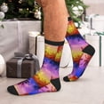 thumbnail image 7 of Xecao Palm Trees at Sunset Print Crew Socks for Men and Women, Men's Soft Moisture-wicking Sock, 7 of 7