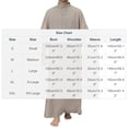 thumbnail image 3 of Ceisia Men's Middle Eastern Arabic Qatari Thawb Robe Standing Collar Short Sleeve Chest Pocket Metal Button Traditional Costume Gifts for Father, 3 of 7
