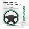 thumbnail image 3 of Uemuo Green Sea Turtle Printed Car Elastic Steering Wheel Cover - Universal Car Accessory for Diverse Cars Anti-Slip, and Comfortable- 15", 3 of 8