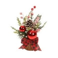 thumbnail image 2 of HongHeng Small Tabletop Christmas Tree with Ornaments, Pine Cones, Berries, and Light - for Home Decor, 2 of 8