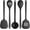 Black, variant on Silicone Kitchen Cooking Utensil Set: U-Taste 446°F Heat Resistant 13.6in Long Kitchen Gadgets, BPA Free Non Stick Rubber Cook Accessories For Stir Frying, Serving, Basting, Mixing (5 Pieces, Black)