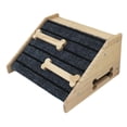 thumbnail image 4 of BELOVING Wooden Dog Ramp for Stairs Pet Step Ramp Aid Tool, Practical, Professional, Durability, with AntiSlip Bone Strip with Padding, 4 of 10