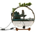 thumbnail image 6 of Tabletop Fountain with LED Light Ring, Tabletop Mist Fountain Gift Indoor Landscape Decor, 6 of 18