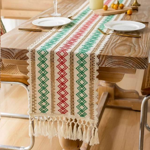 Aparatos de cocina, accesorios y utensilios de cocina, mantel bordado, bandera de mesa, mantel de comedor, mantel de tela para casa de familia, mantel con estilo festivo.