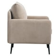 thumbnail image 6 of Miekor Furniture 34.25 "Wide Upholstered Corduroy Metal Base 360° Swivel Barrel Soft Chair with Pillow, for Club, Living Room, Bedroom, Office as well as Reading Armchair, Light Gray. 91329, 6 of 12
