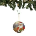 thumbnail image 3 of Pinnacle Peak Trading Santa with Gift and Reindeer Christmas Ornament 3 Inch, 3 of 4