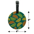 thumbnail image 6 of Citrus Lemon Lime Orange Slices Pattern Round Leather Luggage Card Suitcase Carry-On ID Tag, 6 of 7