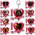 thumbnail image 2 of LLavero de la cantante Weeknd Starboy I Love My Boyfriend para mujer, accesorios, llavero, anillo, joyería personalizada, regalos para fanáticos, 2 of 4