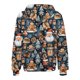 thumbnail image 4 of Sudadera con capucha y manga larga para mujer, informal, con capucha, con estampado navideño, bolsillo, cremallera, manga larga, sudadera con capucha, sudadera de poliéster para mujer, 4 of 4