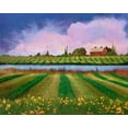 thumbnail image 2 of Vest, Chris 32x26 Gold Ornate Wood Framed with Double Matting Museum Art Print Titled - Idyllic Farm II, 2 of 4