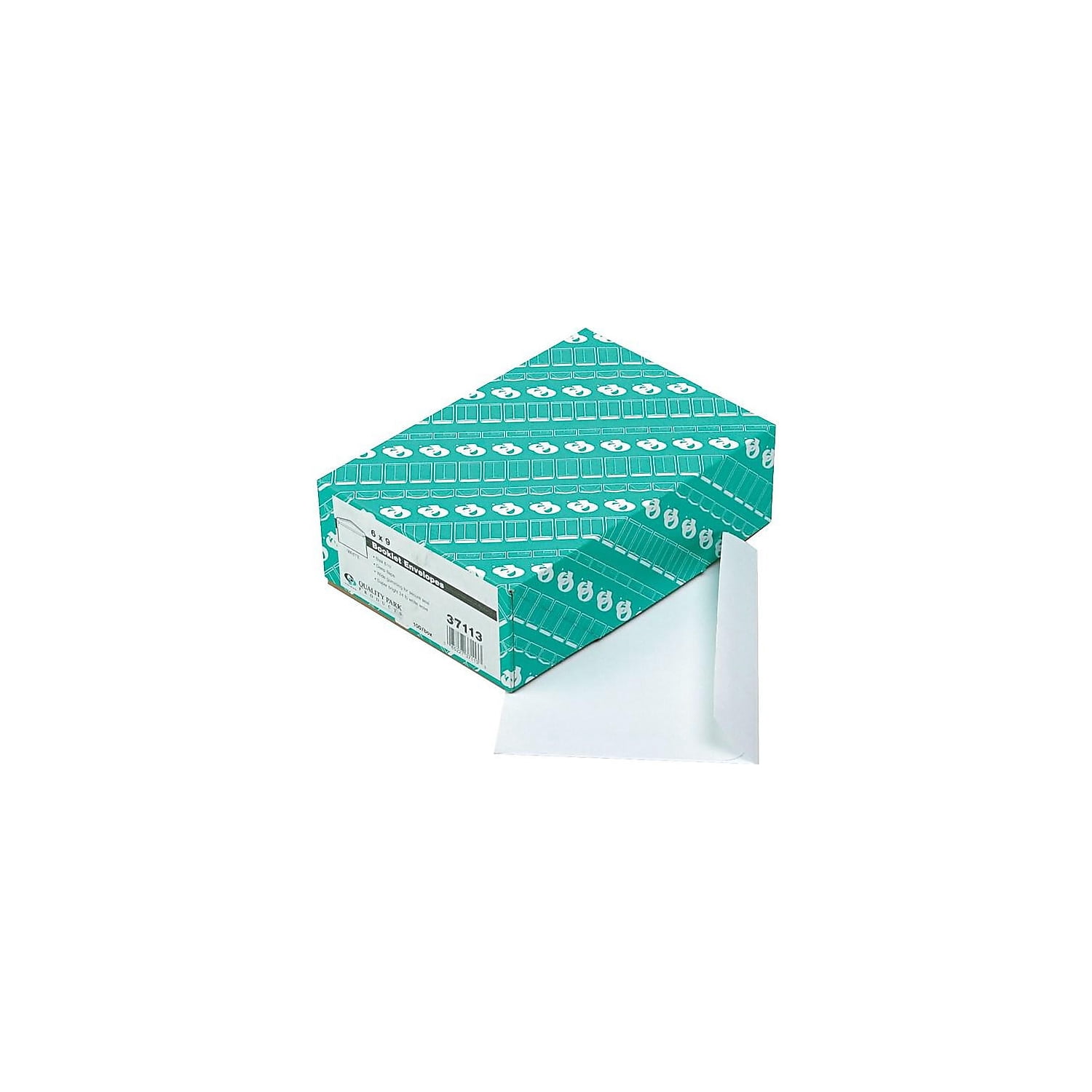 Quality Park Open Side Booklet Envelopes, White, 100 / Box (Quantity)