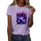 thumbnail image 2 of Nvse-KPop Demon Hunters Team T-Shirt – Unisex Short Sleeve Cartoon Graphic Tee for K-Pop and Movie Fans#Light Purple XL, 2 of 4