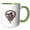Green/White, variant on 3drose, Cute Witch Juggling an Orb of Toads, 15oz Mug