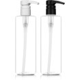 thumbnail image 1 of Botellas de loción Bar5F de plástico de 480 ml con bombas en blanco y negro, 2 unidades, 1 of 8