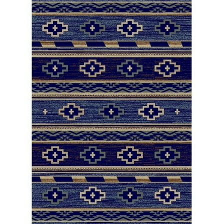 Hearthside Star Valley Area Rug - Navy - 2 ft. 2 in. x 7 ft. 7 in.