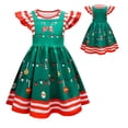 thumbnail image 2 of WEAIXIMIUNG Robes Mignonnes pour l'Été Enfants Filles Mignonnes Imprimés de Dessins Animés Robe de Fête 5-6 Ans, 2 of 9