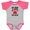 Baseball Heather and Hot Pink, variant on Inktastic Mimi and Pappy Love Me Boys or Girls Baby Bodysuit