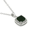 thumbnail image 2 of Arista Diamond Accent, Green Emerald & White Sapphire Women's Ring, Earring & Pendant Set in Sterling Silver, 18", 2 of 6