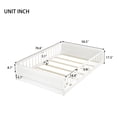 thumbnail image 7 of Miniyam Full Size Kids Floor Bed with Guardrails, Door and Book Storage, White, 7 of 7