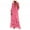 Pink, variant on Womens Wedding Guest Dresses Plus Size Fashion Casual Bohemian Large Size V-Neck Solid Color Lace Tassel Long Dress