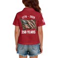 thumbnail image 7 of CCRFTGI 250 Anniversary USA Flag Polo Shirts for Child Girls Boys Size 7 School Uniform America Flag freedom Shirt Golf Lapel Button Collared Polo Quick Dry Summer T-Shirts Red 3-4 Years, 7 of 7