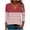 Wine, variant on Njagoc3 Womens V - Neck 3/4 Sleeve Top, Blue - White Stripe Print Multi - Pack Shirts, Versatile for Casual Wear