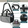 thumbnail image 4 of PAVILIA Large Knitting Yarn Storage Bag Crochet Organizer for Knitter, Grey, 4 of 7