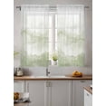 thumbnail image 2 of Sage Green Ombre Mountain Curtains 54 Inch Length, Sheer Curtains for Bedroom Living Room Window Nature Abstract Art Marble Rod Pocket Voile Drapes Kitchen Curtains Small Half Window 52"x54" 2 Panels, 2 of 6