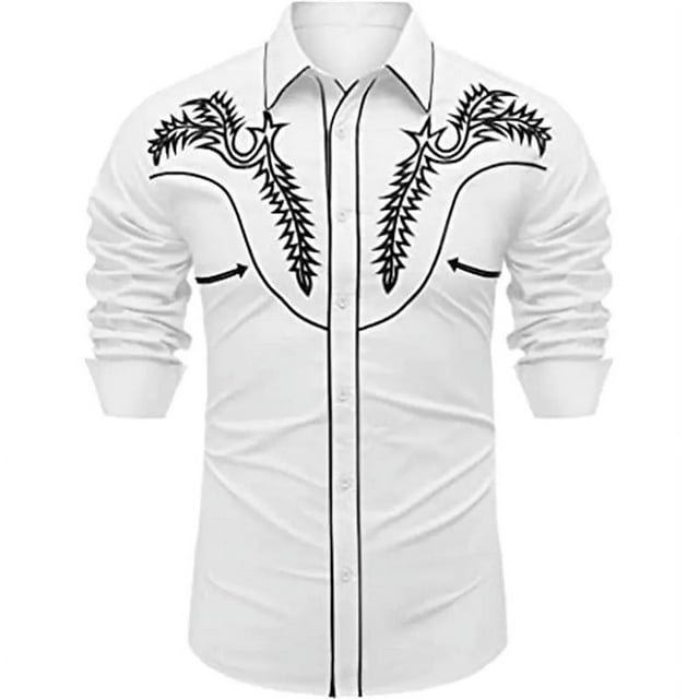 Camisa occidental para hombre, moda tribal, informal, material de alta calidad, traje nuevo 2024, ropa de fiesta de primavera y verano de talla grande para hombre