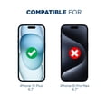 thumbnail image 2 of Tech Armor 3 Pack Screen Protector + Camera Lens Protector for iPhone 15 6.7 inch - Ballistic Tempered Glass, Case Friendly, Sensor Protection, HD, 9H Hardness, 2 of 6