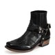 thumbnail image 1 of Botas de hombre de tacón bajo, botas retro bordadas, botas casuales de caballero de gran tamaño que combinan con todo, 1 of 5